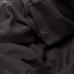 Pre Owned Gucci Black GG Canvas and Leather Jockey Tote