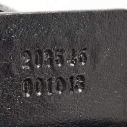 Pre Owned Gucci Black GG Canvas and Leather Jockey Tote