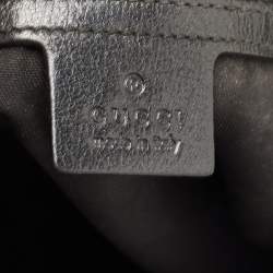 Pre Owned Gucci Black GG Canvas and Leather Jockey Tote