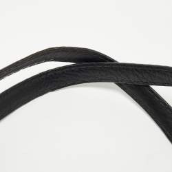 Pre Owned Gucci Black GG Canvas and Leather Jockey Tote