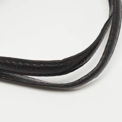 Pre Owned Gucci Black GG Canvas and Leather Jockey Tote