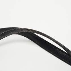 Pre Owned Gucci Black GG Canvas and Leather Jockey Tote