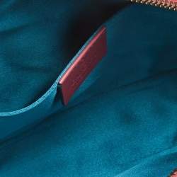 Pre Owned Gucci Fuchsia Matelassé Velvet GG Marmont Belt Bag