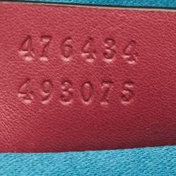 Pre Owned Gucci Fuchsia Matelassé Velvet GG Marmont Belt Bag