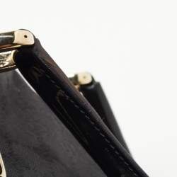 Pre Owned Gucci Black GG Canvas and Patent Leather Small Abbey Boston Bag