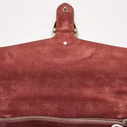 Pre Owned Gucci Beige GG Supreme Canvas and Suede Medium Blooms Dionysus Shoulder Bag