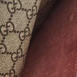 Pre Owned Gucci Beige GG Supreme Canvas and Suede Medium Blooms Dionysus Shoulder Bag