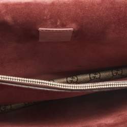 Pre Owned Gucci Beige GG Supreme Canvas and Suede Medium Blooms Dionysus Shoulder Bag