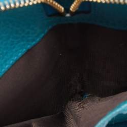 Gucci Blue Leather Swing Zip Around Wallet