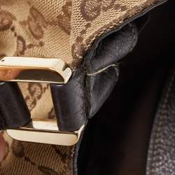 Pre Owned Gucci Beige GG Canvas Ladies Web Hobo