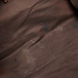 Pre Owned Gucci Bronze/Beige GG Canvas and Leather Medium Sukey Tote