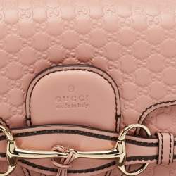 Gucci Pink Microguccissima Leather Medium Emily Chain Shoulder Bag