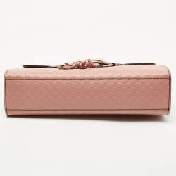 Gucci Pink Microguccissima Leather Medium Emily Chain Shoulder Bag