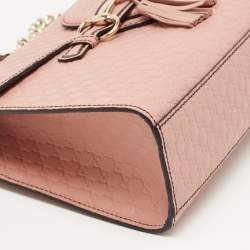 Gucci Pink Microguccissima Leather Medium Emily Chain Shoulder Bag