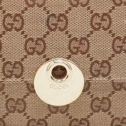 Gucci Beige GG Canvas and Leather Flap French Wallet