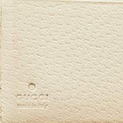 Gucci Beige GG Canvas and Leather Flap French Wallet