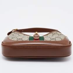 Gucci Beige/Tan GG Supreme Canvas and Leather Mini 1961 Jackie Shoulder Bag