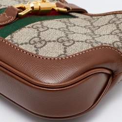 Gucci Beige/Tan GG Supreme Canvas and Leather Mini 1961 Jackie Shoulder Bag