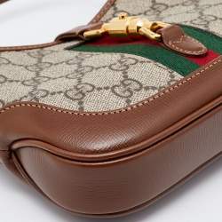 Gucci Beige/Tan GG Supreme Canvas and Leather Mini 1961 Jackie Shoulder Bag