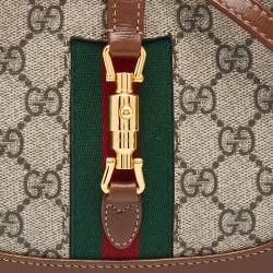 Gucci Beige/Tan GG Supreme Canvas and Leather Mini 1961 Jackie Shoulder Bag