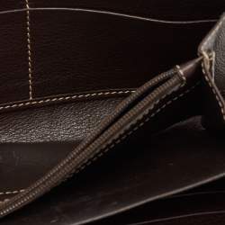 Gucci Beige GG Canvas and Leather Zip Around Continental Wallet