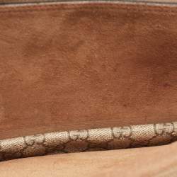 Pre Owned Gucci Beige GG Supreme Canvas and Suede Small Dionysus Shoulder Bag