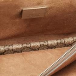 Pre Owned Gucci Beige GG Supreme Canvas and Suede Small Dionysus Shoulder Bag