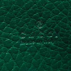 Pre Owned Gucci Green Leather Mini Dionysus Wallet on Chain