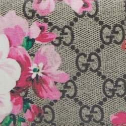 Gucci Multicolor GG Supreme Blooms Canvas Card Case