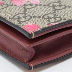 Gucci Multicolor GG Supreme Blooms Canvas Card Case