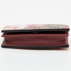 Gucci Multicolor GG Supreme Blooms Canvas Card Case
