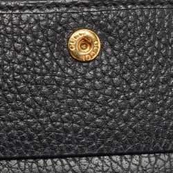 Gucci Black Leather GG Marmont Zip Bifold Wallet