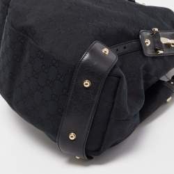 Pre Owned Gucci Black GG Canvas Pelham Shoulder Bag
