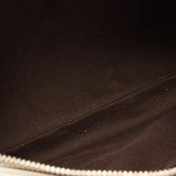 Pre Owned Gucci Beige/White GG Canvas and Leather Wave Boston Bag