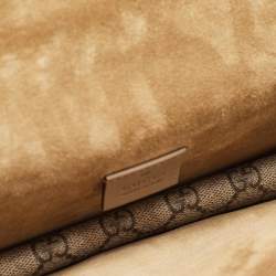 Pre Owned Gucci Beige GG Supreme Canvas and Suede Small Dionysus Shoulder Bag