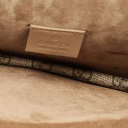 Pre Owned Gucci Beige GG Supreme and Suede Mini Dionysus Shoulder Bag