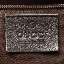 Pre Owned Gucci Beige/Ebony GG Canvas Medium New Ladies Web Hobo