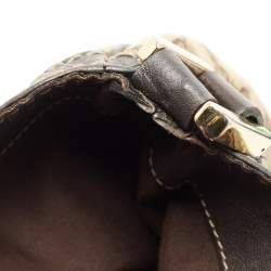 Pre Owned Gucci Beige/Ebony GG Canvas Medium New Ladies Web Hobo