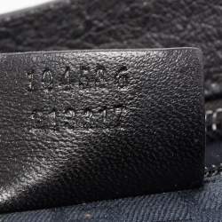 Pre Owned Gucci Black Ostrich Pleated Long Clutch