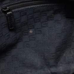 Pre Owned Gucci Black Ostrich Pleated Long Clutch