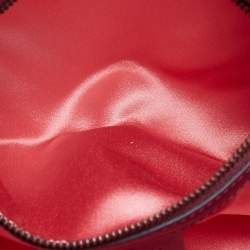 Pre Owned Gucci Magenta Matelassé Velvet Small GG Marmont Shoulder Bag