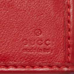 Gucci Red Guccissima Leather Flap Continental Wallet