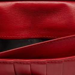 Gucci Red Guccissima Leather Flap Continental Wallet