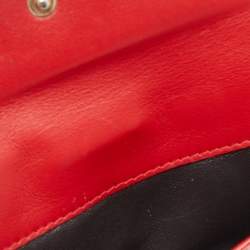 Gucci Red Guccissima Leather Flap Continental Wallet