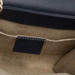 مملوكة مسبقًا Gucci Navy Blue Microguccissima Leather Mini Emily Chain Bag