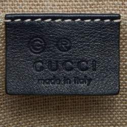 مملوكة مسبقًا Gucci Navy Blue Microguccissima Leather Mini Emily Chain Bag