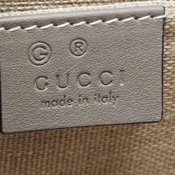 Pre Owned Gucci Grey Microguccissima Leather Medium Emily Shoulder Bag