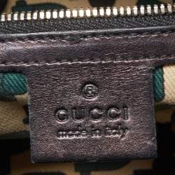 Pre Owned Gucci Black Leather Guccissima Horsebit Wave Boston Bag