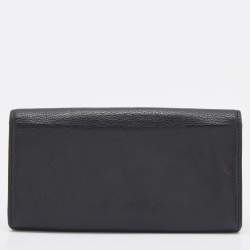 Gucci Black Leather 1973 Flap Continental Wallet