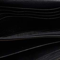 Gucci Black Leather 1973 Flap Continental Wallet